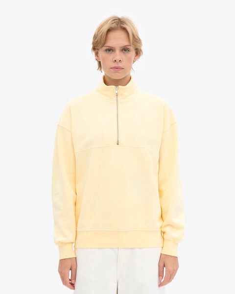 Organic Quarter Zip - Soft Yellow
