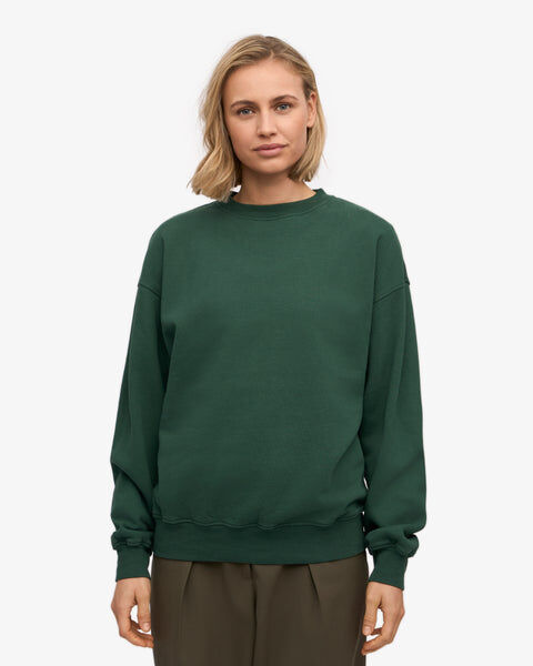 Organic Oversized Crew - Emerald Green