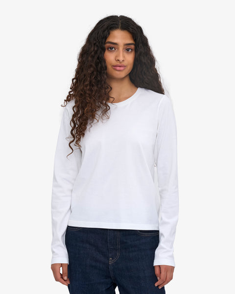 Women Organic LS T-Shirt - Optical White