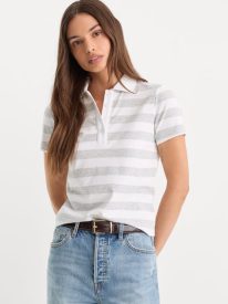 THE EASY POLO | SUMMER STRIPE GREY