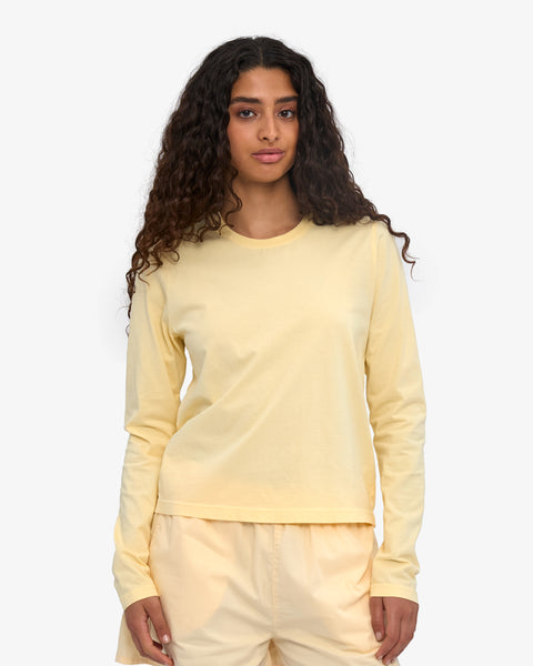 Women Organic LS T-Shirt - Soft Yellow