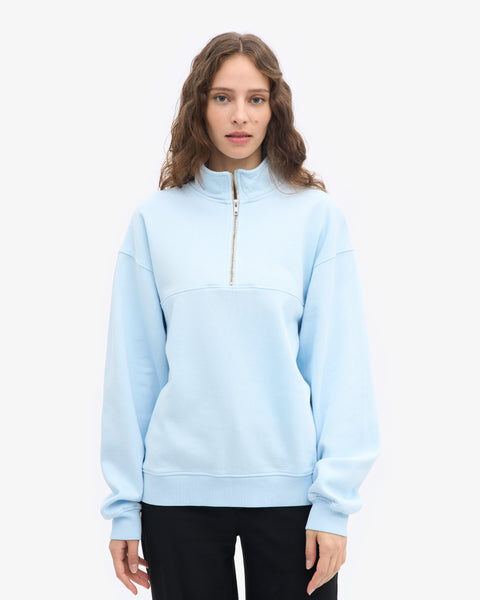 Organic Quarter Zip - Polar Blue