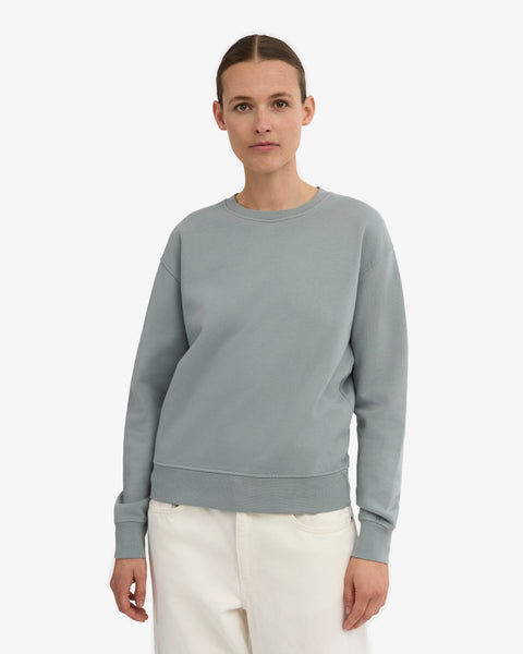 Women Classic Organic Crew - Steel Blue
