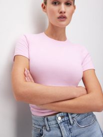 SUPER STRETCH BABY TEE | ROSEQUARTZ001