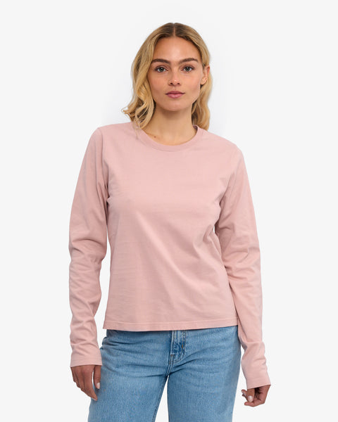 Women Organic LS T-Shirt - Faded Pink