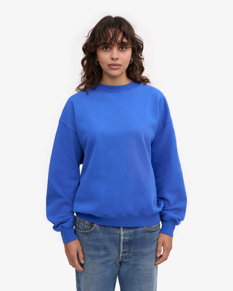 Organic Oversized Crew - Sapphire Blue